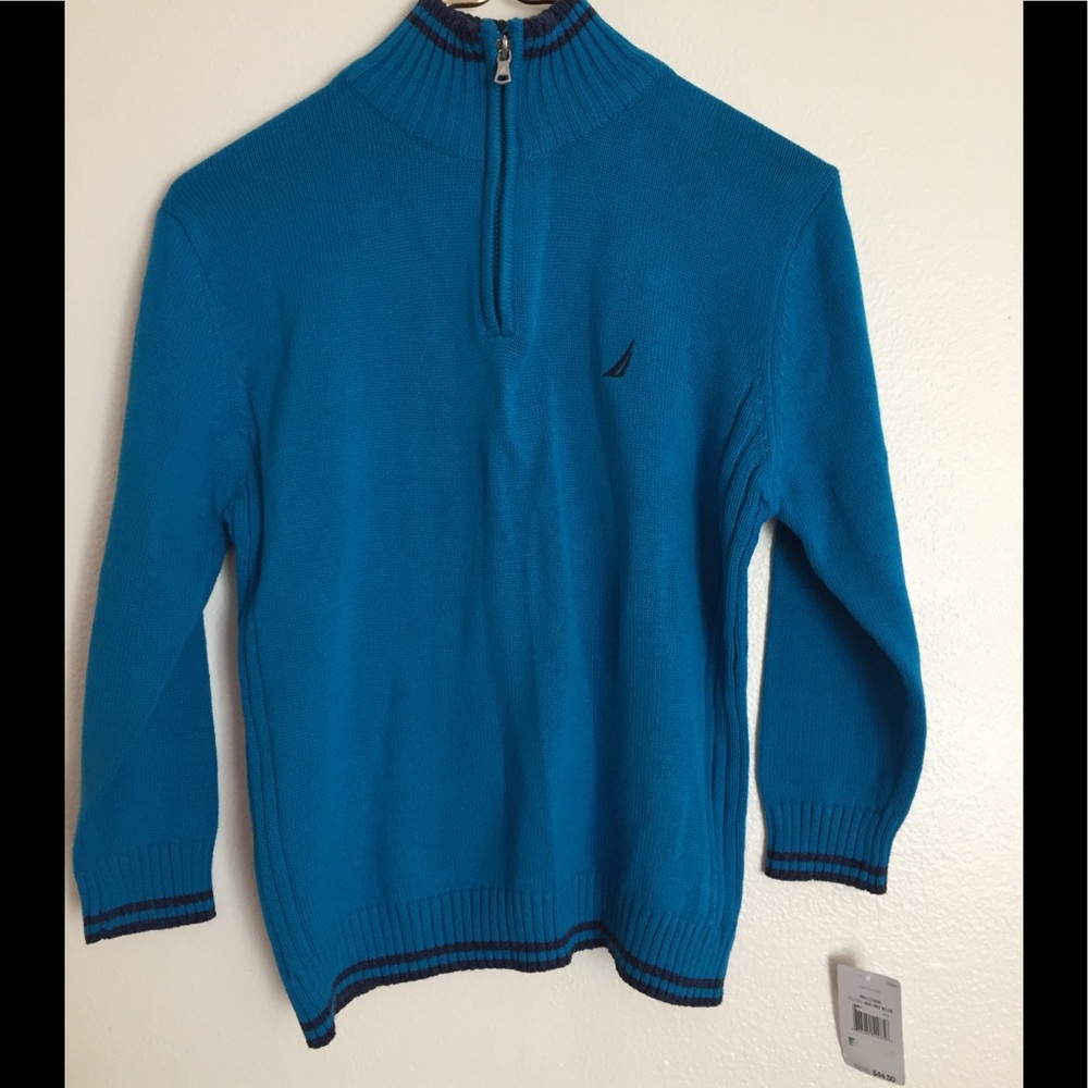 NWT Nautica Boys 1/4 ZIP Up Sweater L (14/16)